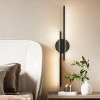 Fjordra Disc and Linear LED Wall Sconce, Black or White