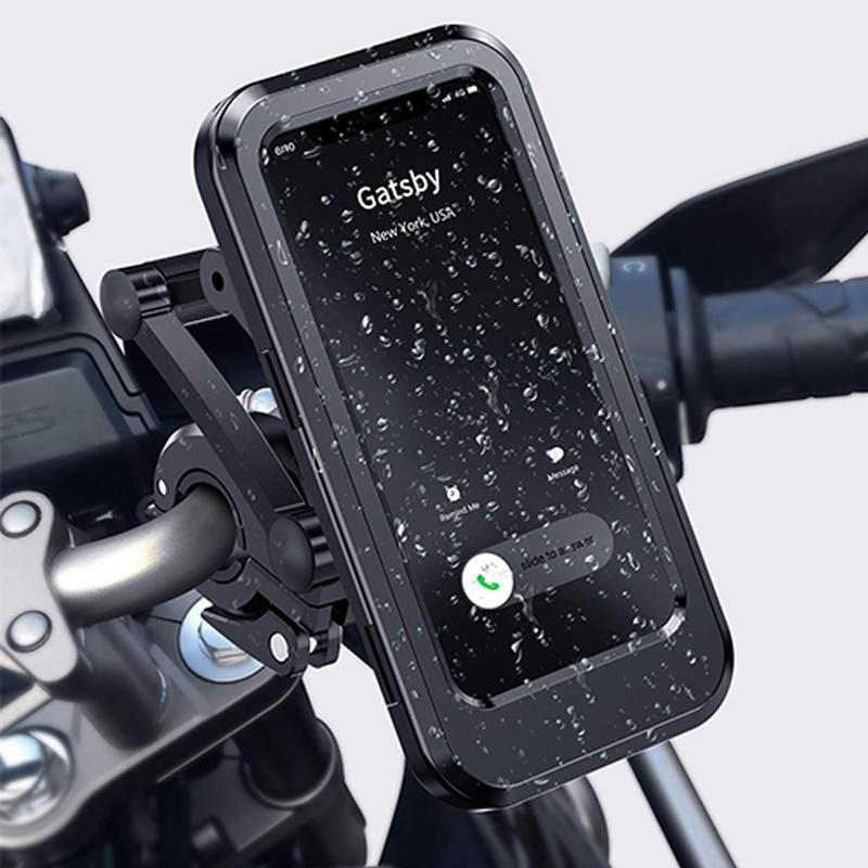 NovaTrail-fietstelefoonhouder met waterdichte hoes en draadloze powerbank van 15 W