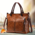 Leather Tote Bag, NordVine Handcrafted Nordic-Style Design