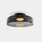 Håndlavet loftslampe i glas, Lumenweave nordisk design med flere niveauer