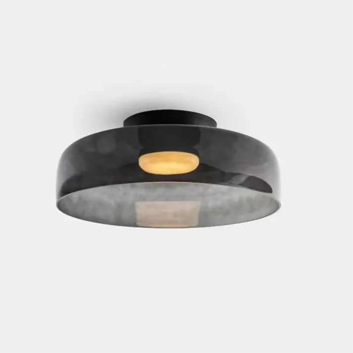 Håndlavet loftslampe i glas, Lumenweave nordisk design med flere niveauer