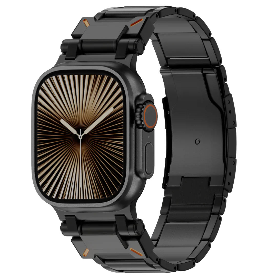 Řemínek Apple Watch, titanový řemínek Auridan s nastavitelným zapínáním