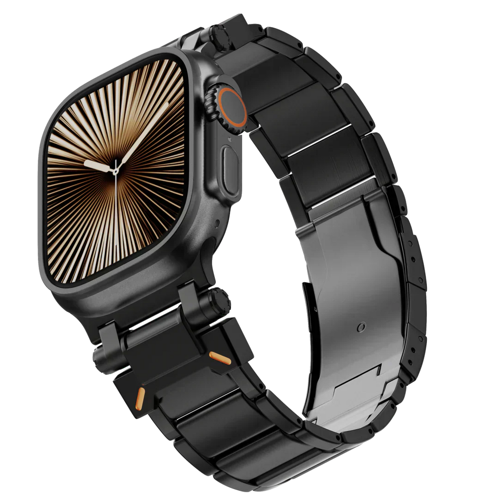 Řemínek Apple Watch, titanový řemínek Auridan s nastavitelným zapínáním