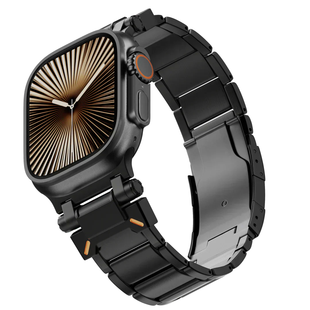 Řemínek Apple Watch, titanový řemínek Auridan s nastavitelným zapínáním