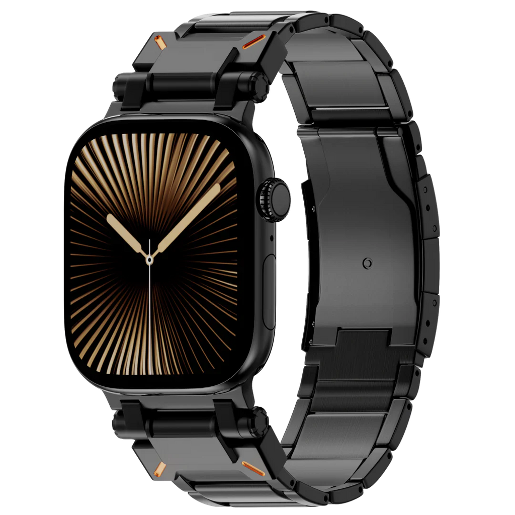 Řemínek Apple Watch, titanový řemínek Auridan s nastavitelným zapínáním