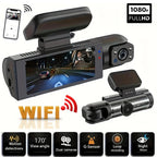1080P-Dashcam mit zwei Objektiven und Front- sowie Innenraumansicht, NovaSight DuoCam