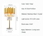 Elyra Crystal Accent Floor & Table Lamp, Modern Stainless Steel