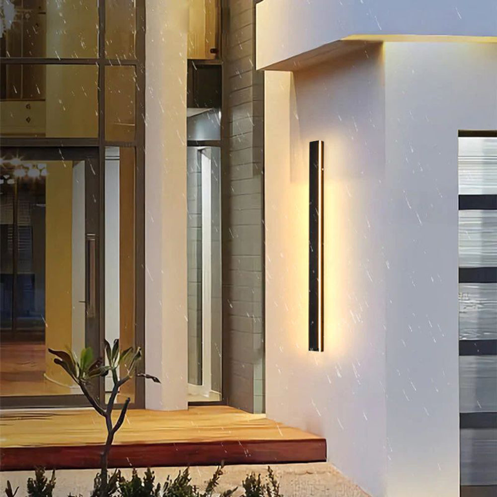 Applique murale noire élégante, luminaire LED Nyx pour murs extérieurs