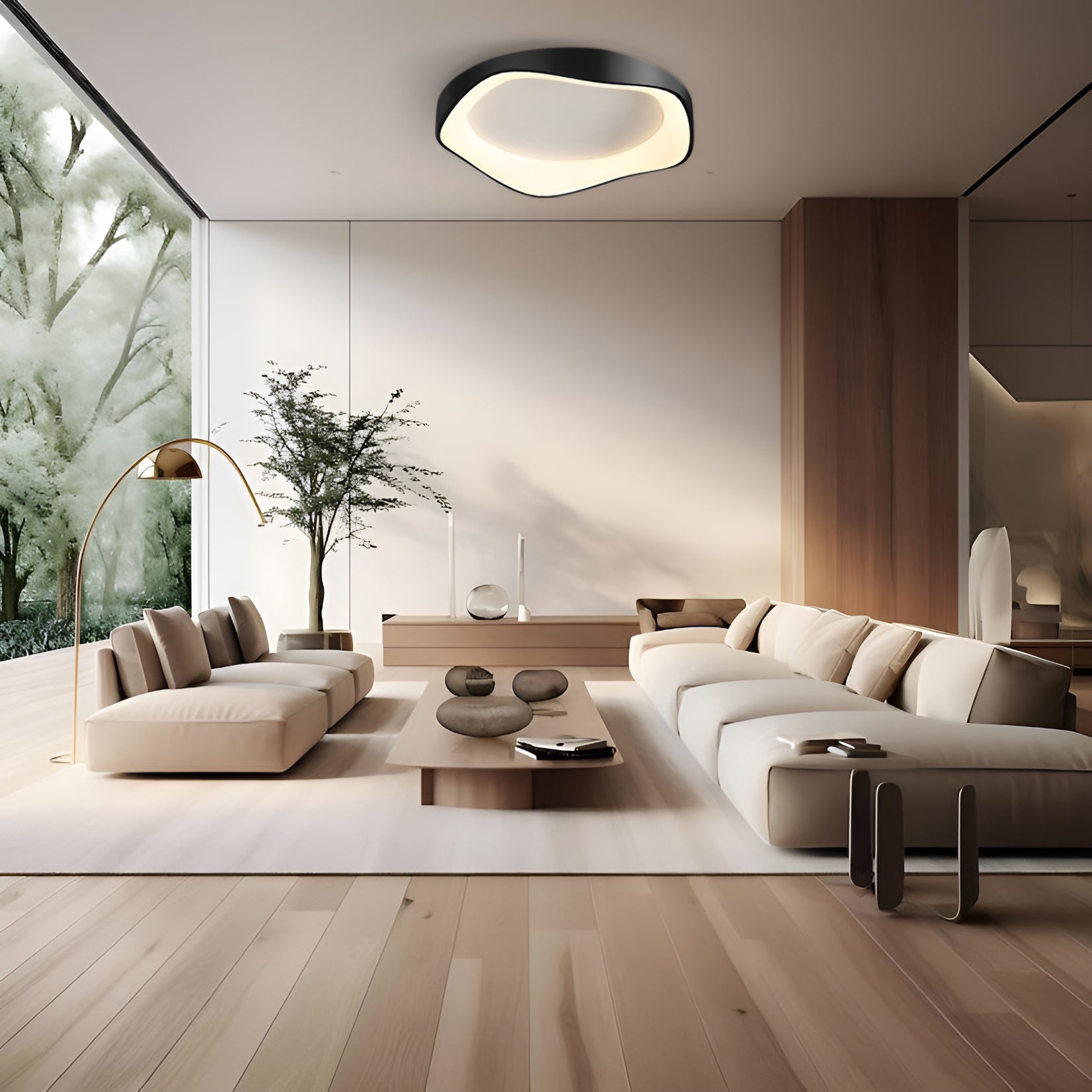 Remote-Controlled Ceiling Or Wall Light, Virelli 3-Tone LED Fixture
