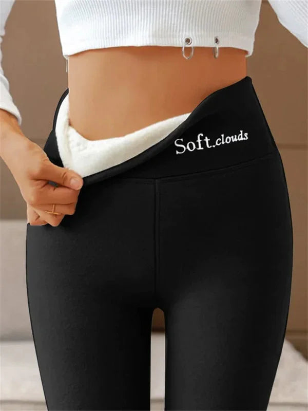 AstraWeave Cold-Weather Leggings, Cashmere-Fleece Lined Stretch Fit