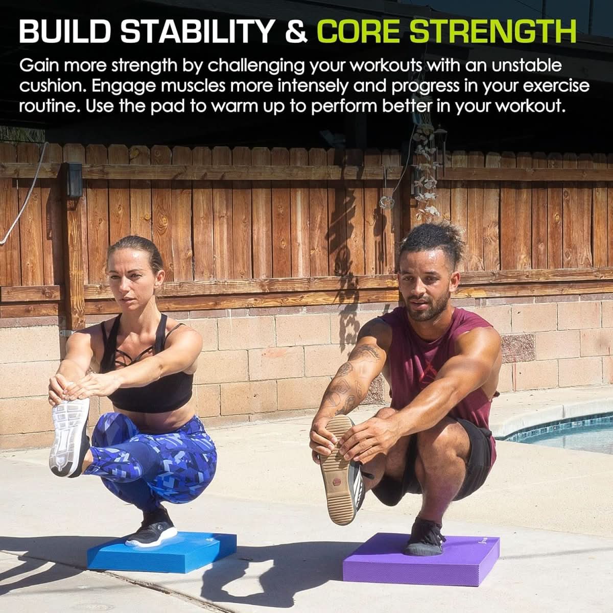 Anti-slip foam mat for yoga & stability training - Fioriscas