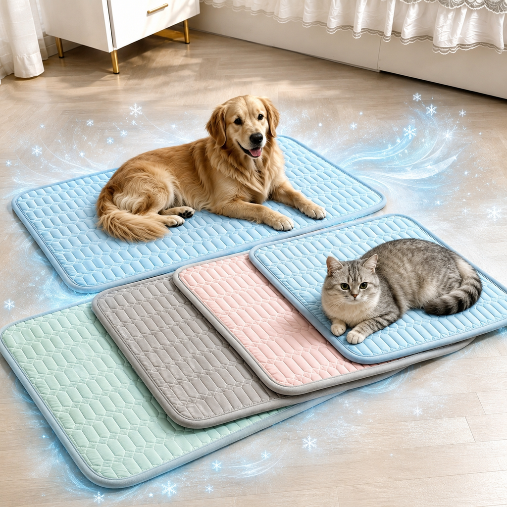 Self-Cooling Ice Silk Pet Mat For Dogs And Cats, Indoor Or Outdoor