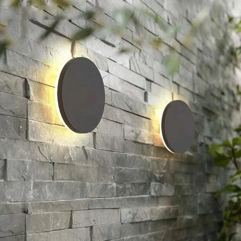Applique murale LED minimaliste ronde ou carrée, IP65 - Fioriscas