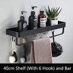 AluSpace - Black Space Aluminum Wall Shelf