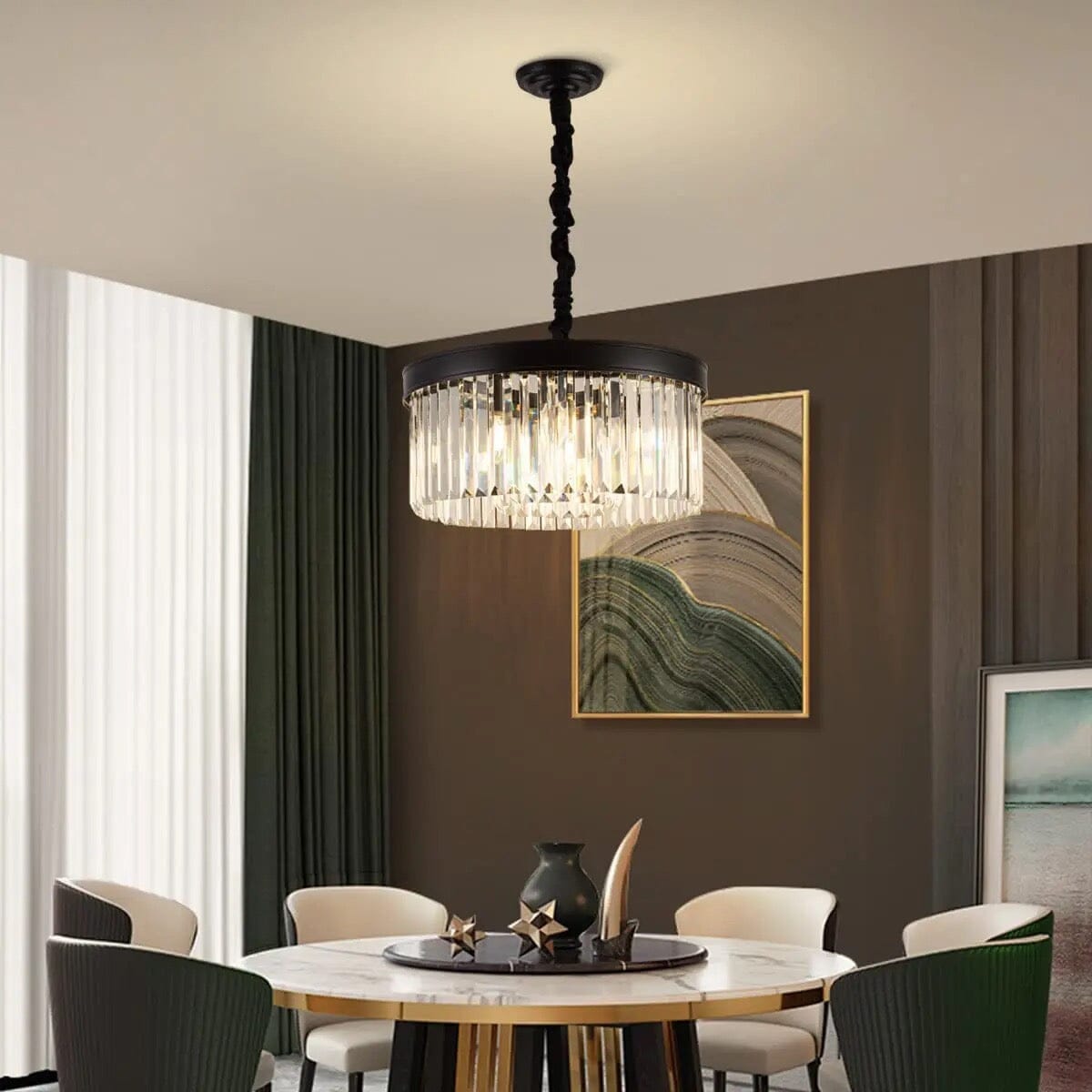 Liora K9-krystalpendel, konvertibel lysekrone og loftslampe
