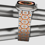 Vantira FusionX Titanium Apple Watch Band, Hexagonal Link Design