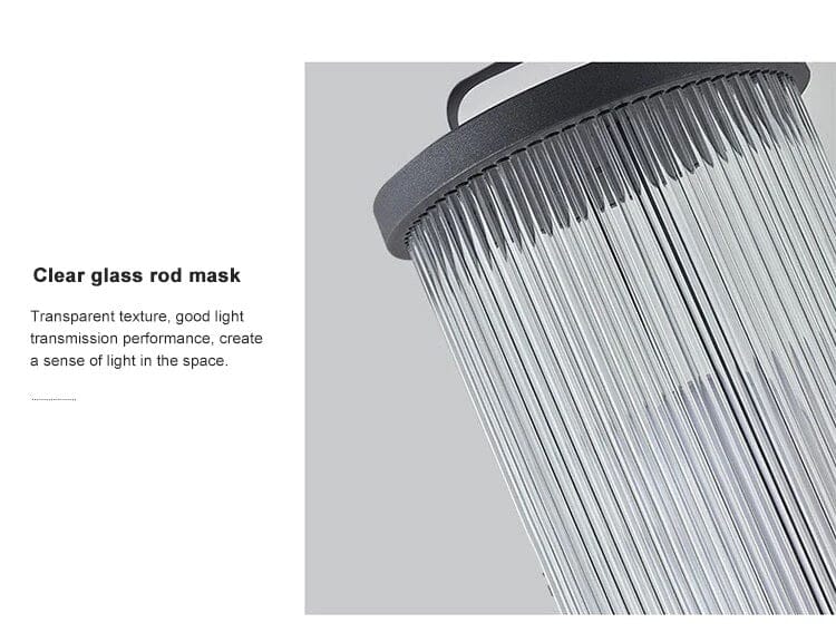 Marinell Ribbed-Glass Outdoor Lantern, Solar Or Electric, Waterproof