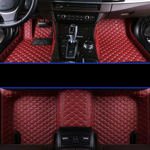 Car & SUV Floor Mats, Vegan Leather with Memory Foam Cushioning