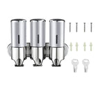 Wall Mounted Soap Dispenser | SudsStation Bathroom Organizer | Stainless Steel & ABS | 16.9 fl oz | Set of 1–3