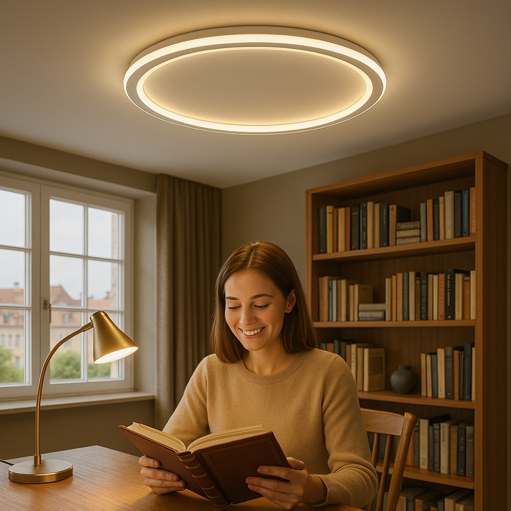 SkagaNova dæmpbar LED-loftslampe, skandinavisk aluminium og akryl