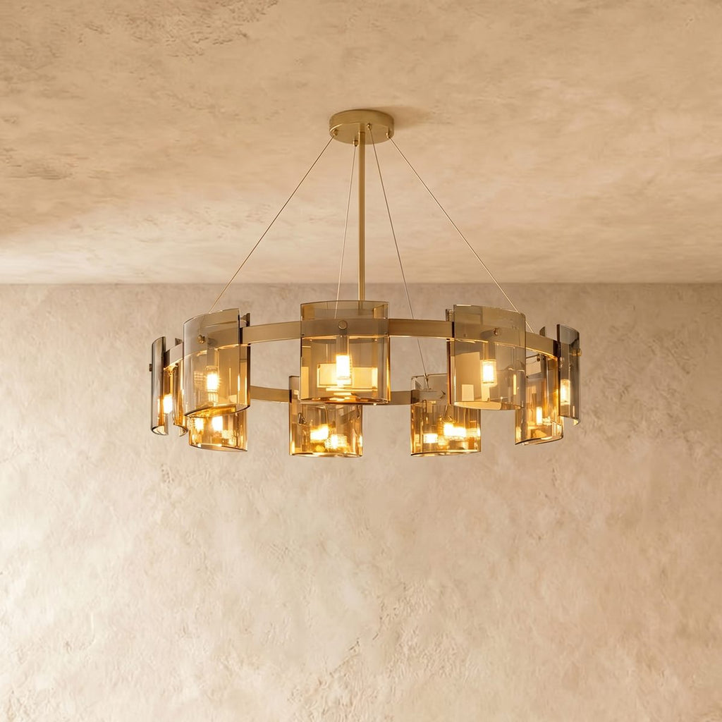 LuminaRing kristály csillár tiszta üveggel nappali ragyogáshoz  