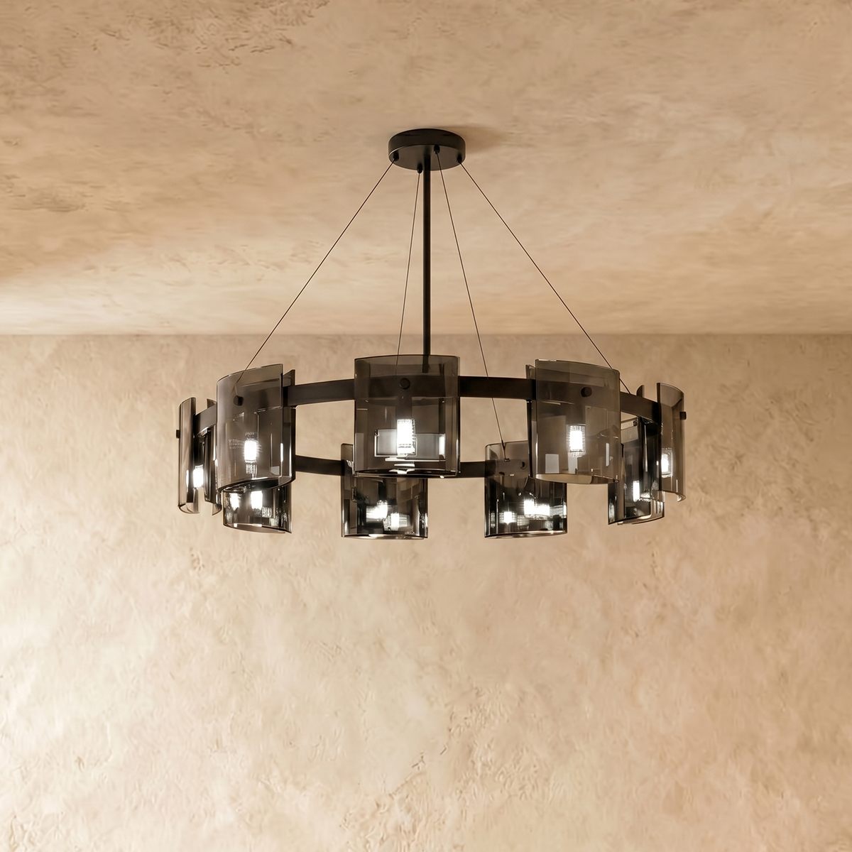 LuminaRing kristály csillár tiszta üveggel nappali ragyogáshoz  