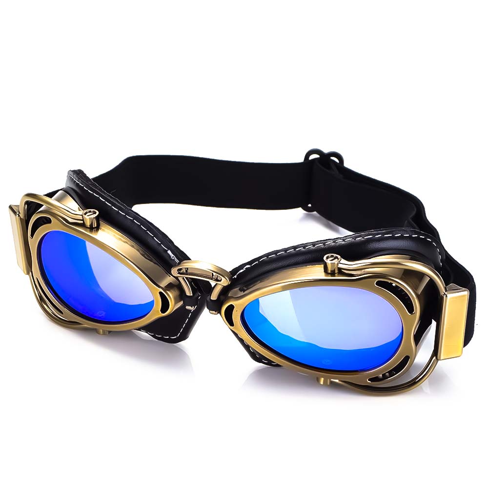 Foldable Motorcycle Riding Goggles with Scratch-Resistant PC Lenses