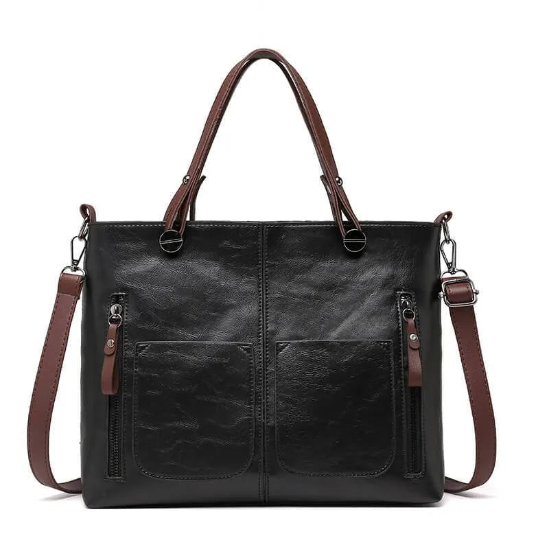Leather Tote Bag, NordVine Handcrafted Nordic-Style Design