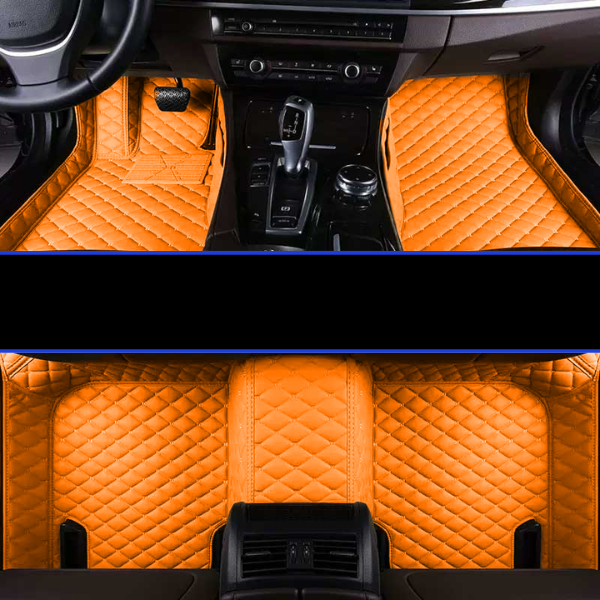 Car & SUV Floor Mats, Vegan Leather with Memory Foam Cushioning
