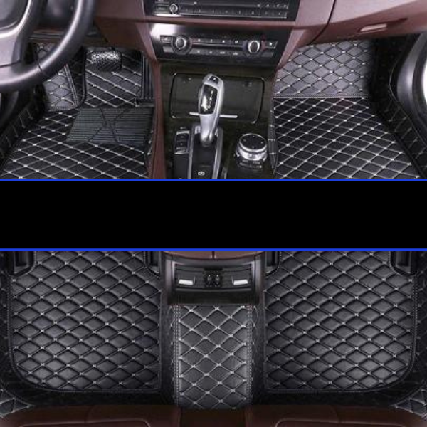Car & SUV Floor Mats, Vegan Leather with Memory Foam Cushioning