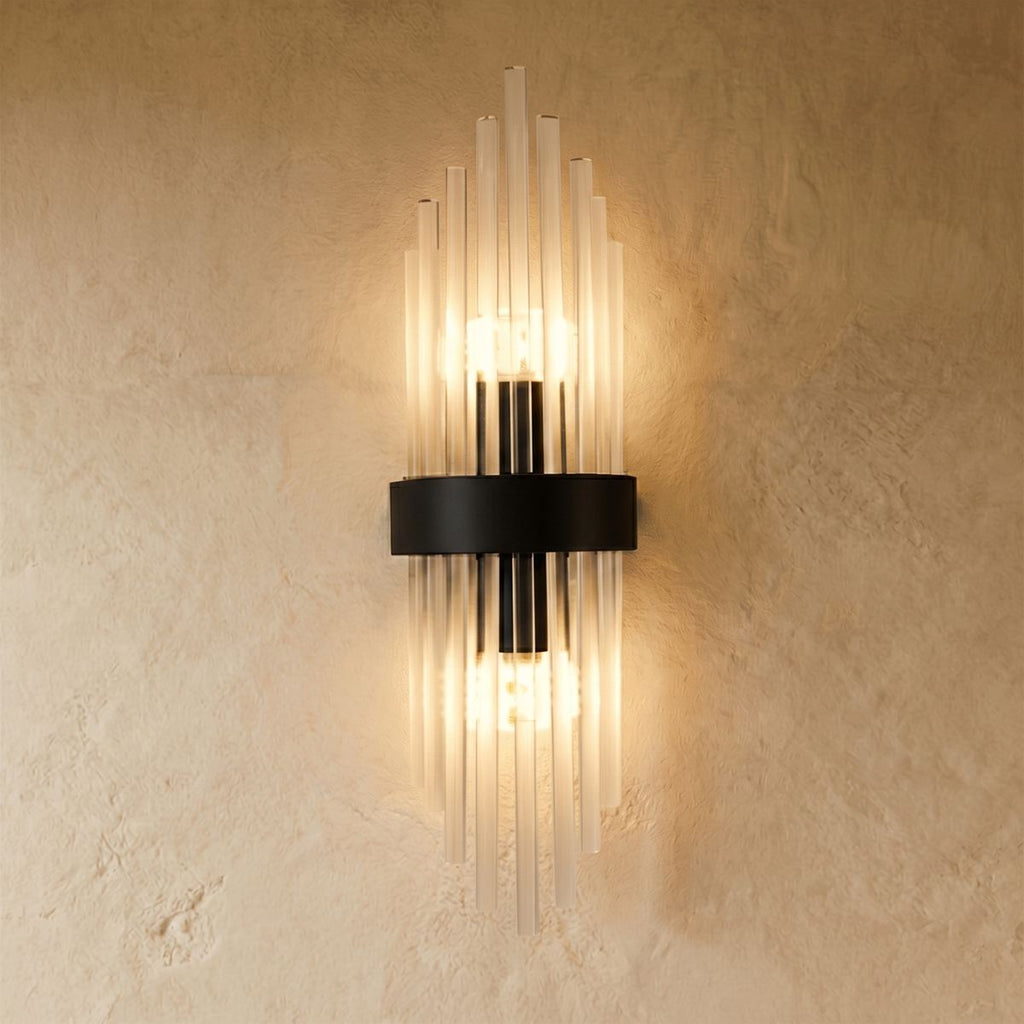 Nástěnná lampa Aurora Crystal Prism z nerezové oceli s jemným LED světlem