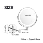 Luxa LED-scheerspiegel voor wandmontage, oplaadbaar, 3× of 10× vergroting
