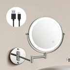 Luxa LED-scheerspiegel voor wandmontage, oplaadbaar, 3× of 10× vergroting
