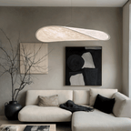Lyra LED-lysekrone med lagdelt silke-bladskærm, nordisk design