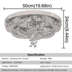 Stropní lustr, design Roselle Crystal, chromovaný přisazený model