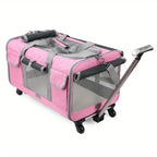 Sistema de viagem para animais de estimação extragrandes, portátil, com trolley destacável e transportadora | Fioriscas