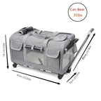 Sistema de viagem para animais de estimação extragrandes, portátil, com trolley destacável e transportadora | Fioriscas