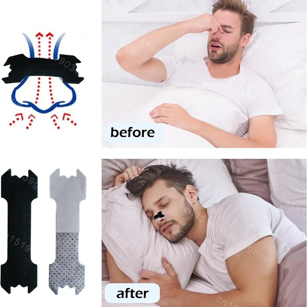 Anti-Snoring Nasal Strips for Free Breathing & Better Sleep - Fioriscas
