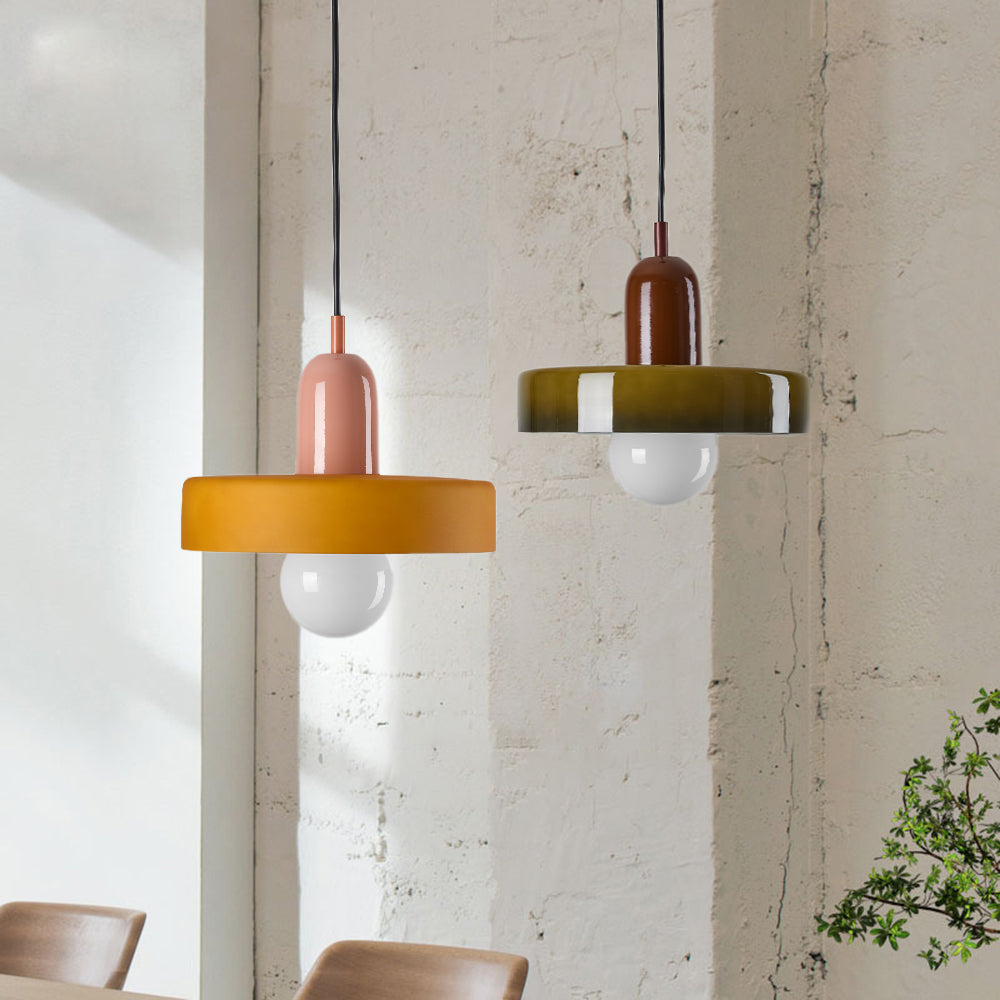 Lampada a sospensione vintage in vetro Jess | Fioriscas