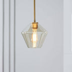 June Pendant Light Glass, Clear/Amber Diamond shape - Neutralighting