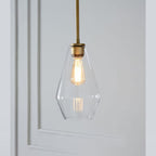 June Pendant Light Glass, Clear/Amber Diamond shape - Neutralighting