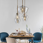 June Pendant Light Glass, Clear/Amber Diamond shape - Neutralighting