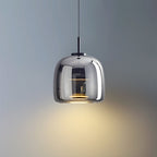 Solara Glass Pendant Light, Gold Metal Finish, Integrated LED