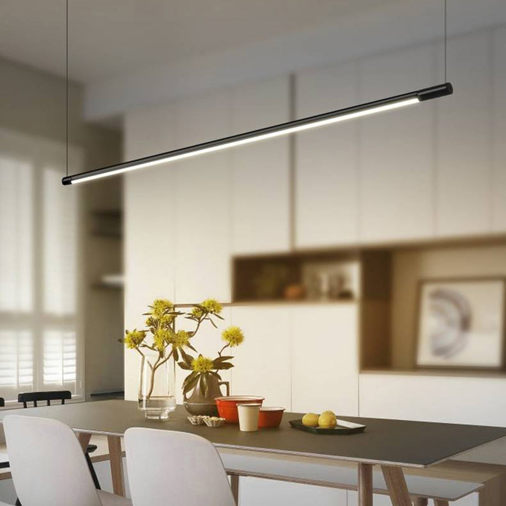 Lampada a sospensione lineare minimalista Zynar, nero | Fioriscas