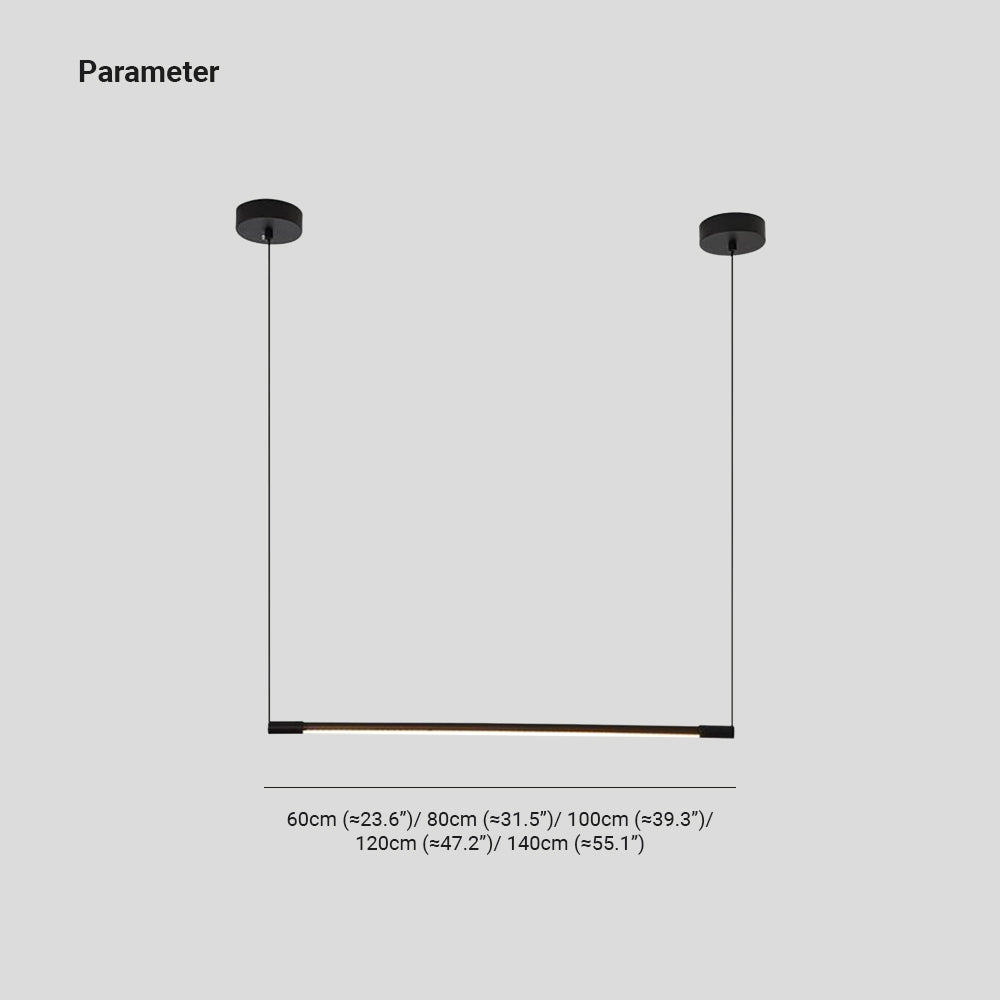 Lampada a sospensione lineare minimalista Zynar, nero | Fioriscas