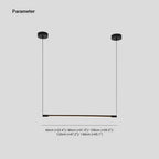 Lampada a sospensione lineare minimalista Zynar, nero | Fioriscas