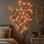 1.6 m LED string lights, warm white & soft pink glow - Fioriscas