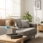 Abreuvoir et mangeoire automatiques 2-en-1 pour oiseaux - Fioriscas