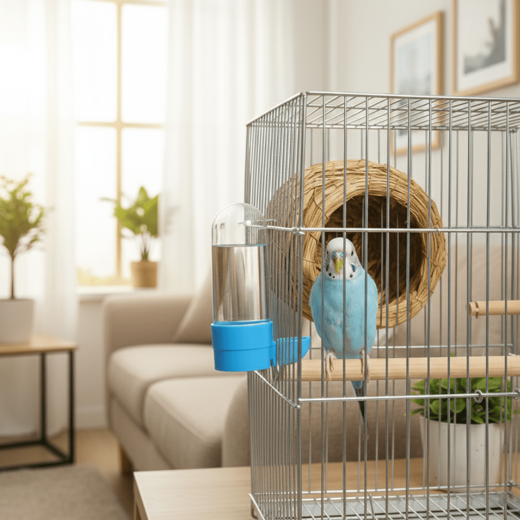 Abreuvoir et mangeoire automatiques 2-en-1 pour oiseaux - Fioriscas