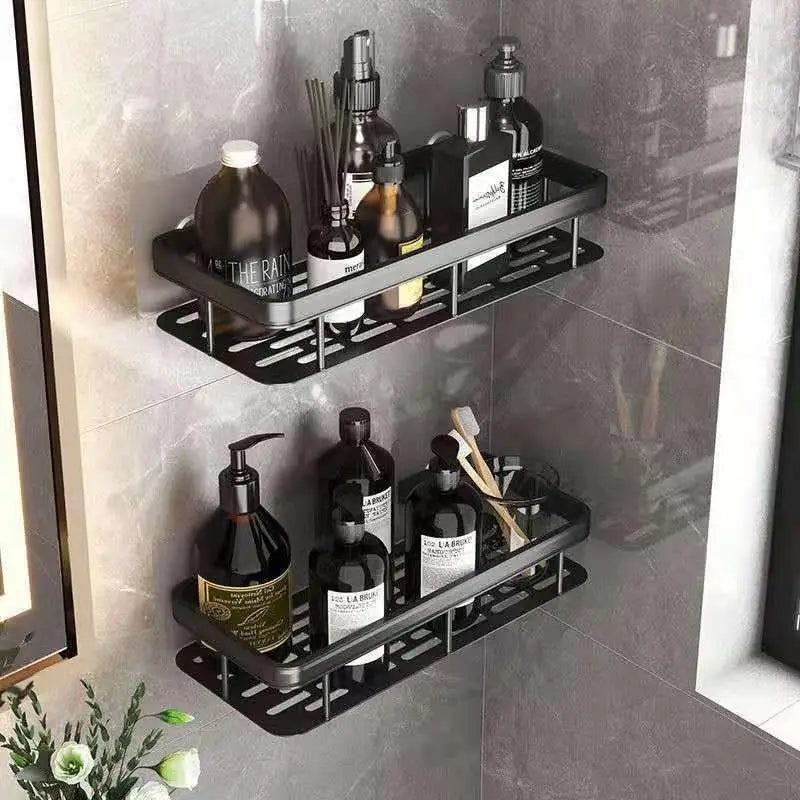 VelaGrip Corner Bath Shelf, Aluminum Wall-Mount Bathroom Storage